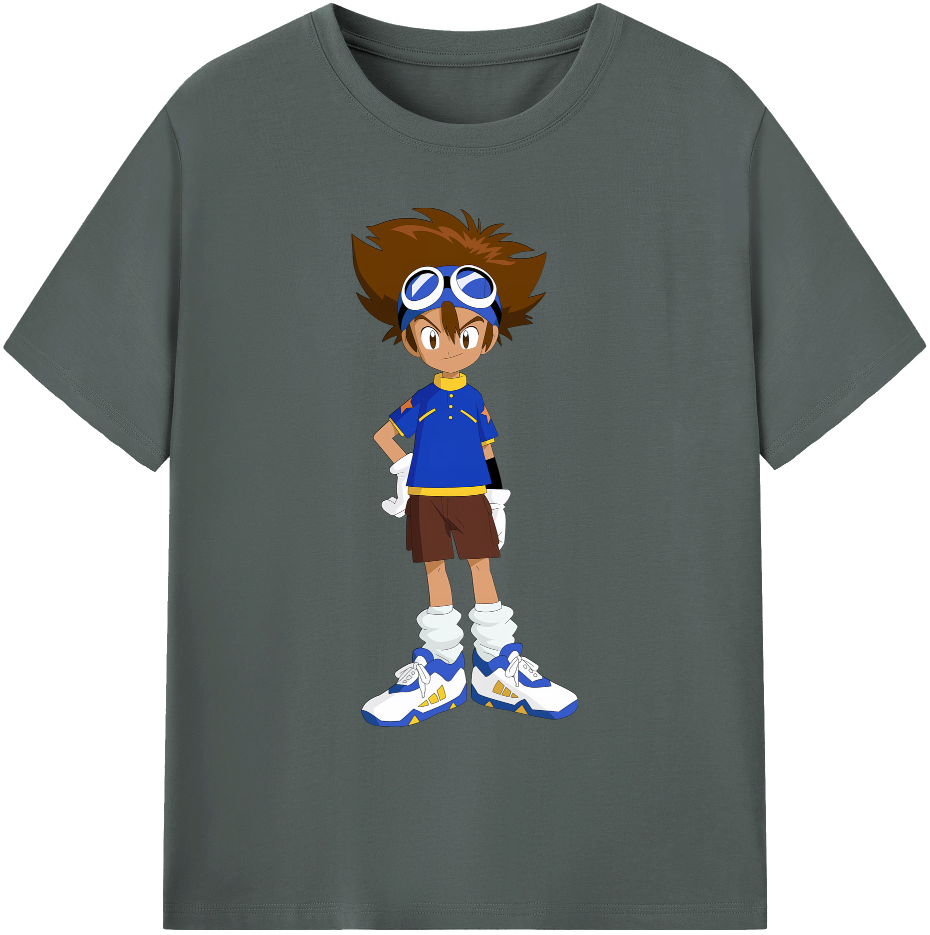 （画像用） Digimon デジタルモンスター/デジモン 綿100％ メンズ半袖Tシャツ｜肌触りやわらか＆通気性